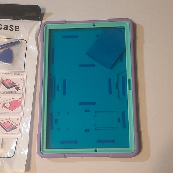 Purple and Teal For Samsung A8 10.5 Tablet Case With Kickstand NWOT - Picture 4 of 10